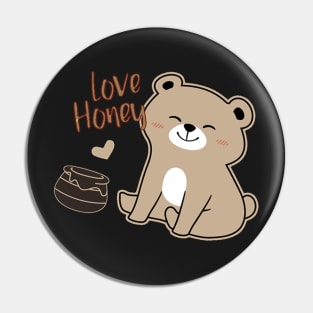 Love honey bear stickers Pin