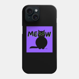 Meow-black cat Phone Case