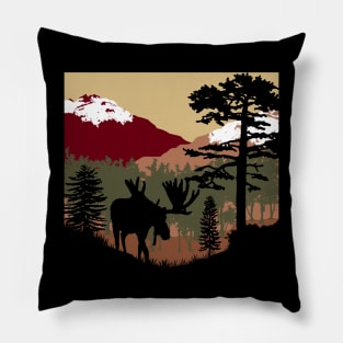 Moose Sunset Pillow