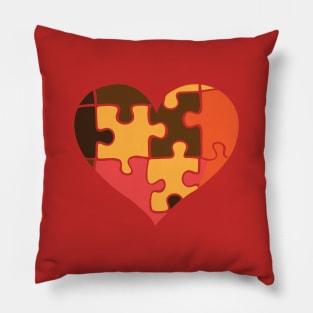 Puzzle heart Pillow