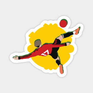 Garnacho 17 Man Utd Overhead Kick Goal Collage Magnet