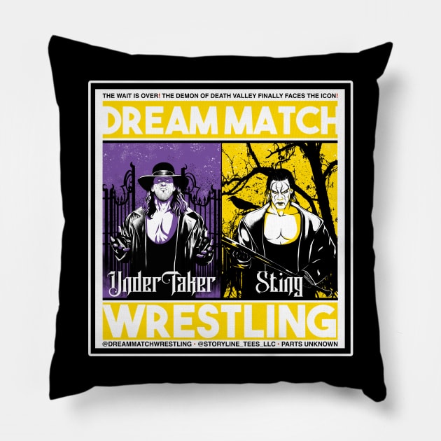 Sting vs Undertaker Pillow by DrawnStyle