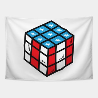 american rubik Tapestry