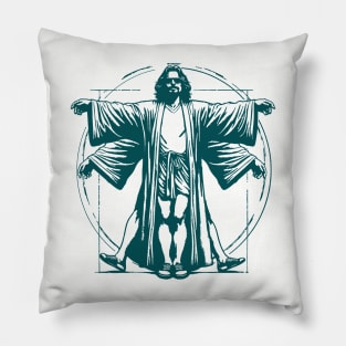 Vitruvian Man Dude - Big Lebowski Vitruvian Dude Pillow