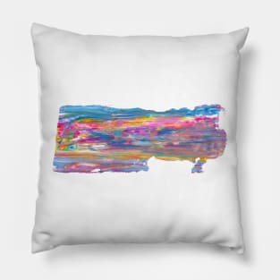 Rainbow Paint Smear Pillow