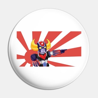 Bobblehead Grendizer on the rising sun ! Pin