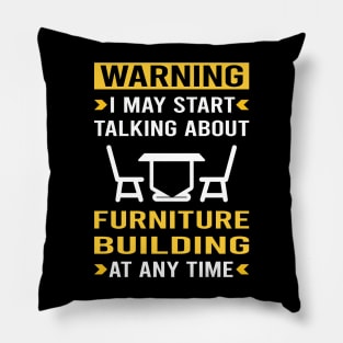 Warning Furniture Building Carpentry Carpenter Pillow