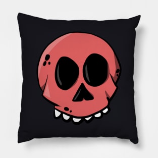 Cartoon Skull red Comic Skeleton Pillow