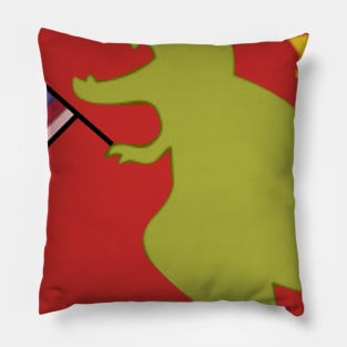 Mabel Pines Patriotic Dinosaur Pillow