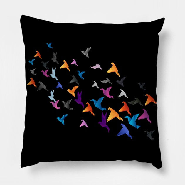 Origami Paper Crane T Shirt Japanese Culture Art Tee Pillow by schaefersialice