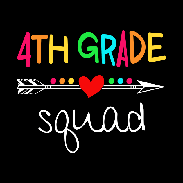 4th Grade Squad Fourth Teacher Student Team Back To School Shirt by Alana Clothing
