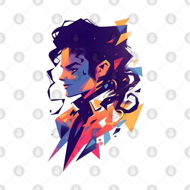 Colorful Silhouette of a Legend - Pop Music by Fenay-Designs