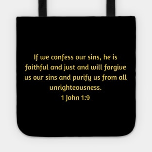 Bible Verse 1 John 1:9 Tote