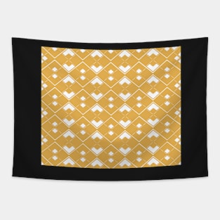 Abstract geometric pattern - bronze and white. Tapestry