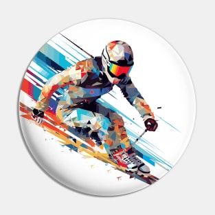 Alpin Ski Sport Game Champion Competition Abstract Pin