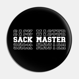 Sack Master Defensive Lineman Funny Football Print Pin