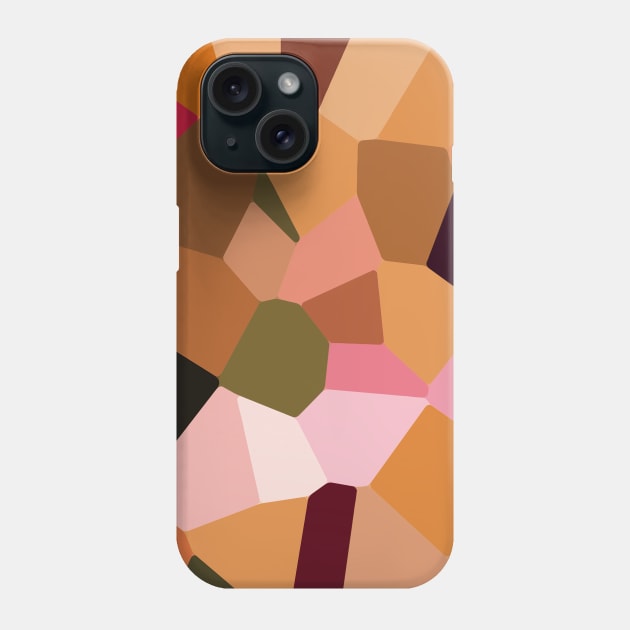 Retro patch work geometric shapes Phone Case by Chris W