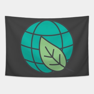 Nature Globe Environment Icon Tapestry