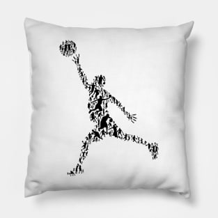 Basketball Player Silhouette Gift graphic Pillow