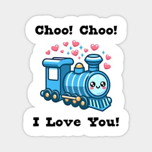 Cute Train Valentine Magnet