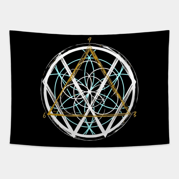 Tesla Code 369 Tapestry by Lamink