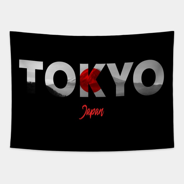 Tokyo Fuji Japan Tapestry by AR DESIGN