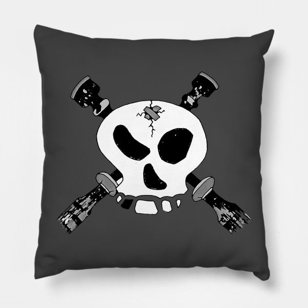 Skull & Cross-Drones Original Pillow by Lonely_Busker89