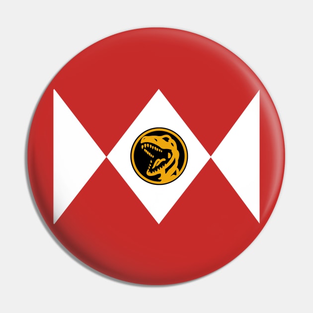 Red Ranger Icon Retro Pin by nataliawinyoto