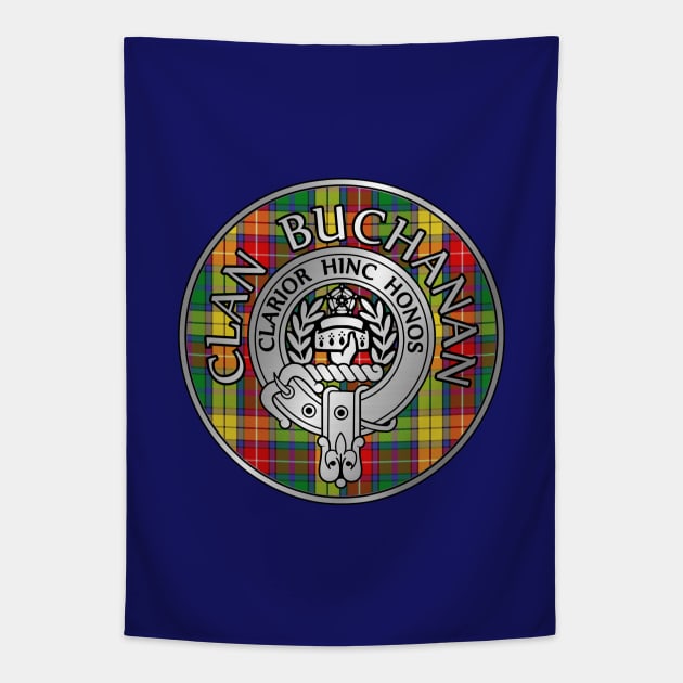 Clan Buchanan Crest & Tartan Tapestry by Taylor'd Designs