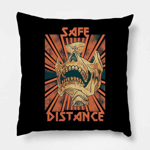 Safe Distancing or Die! Pillow by Kaijester