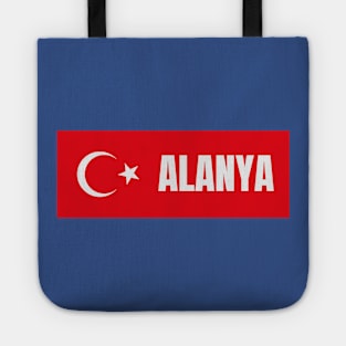 Alanya City in Turkish Flag Tote