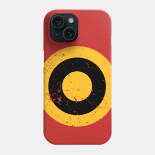 Vintage Black and Amber Roundel (Opt.2/2) Phone Case