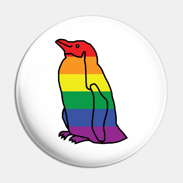 Pride Little Penguin Pin by ellenhenryart