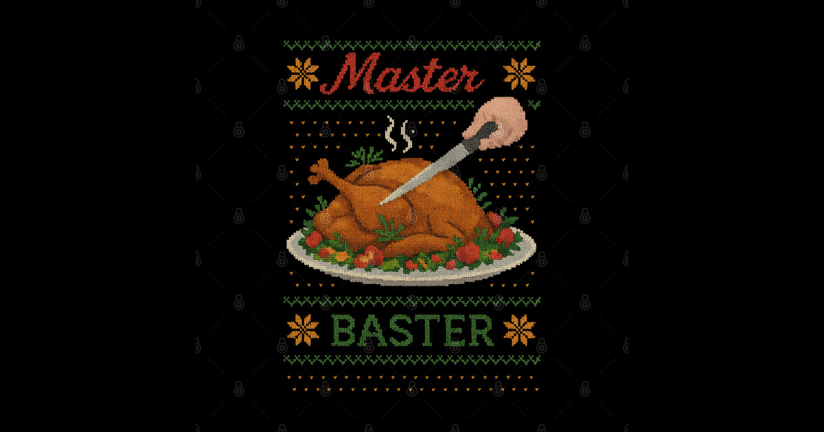 Master Baster Christmas Jumper Sweater Sweatshirt Funny Rude Dad Joke ...