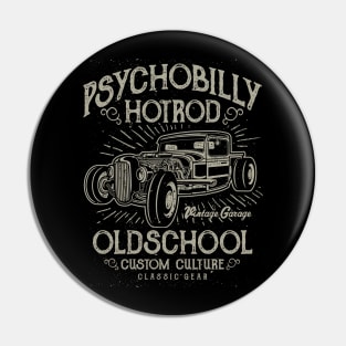 Psychobilly Hot Rod Old School Custom Culture Classic Car Pin