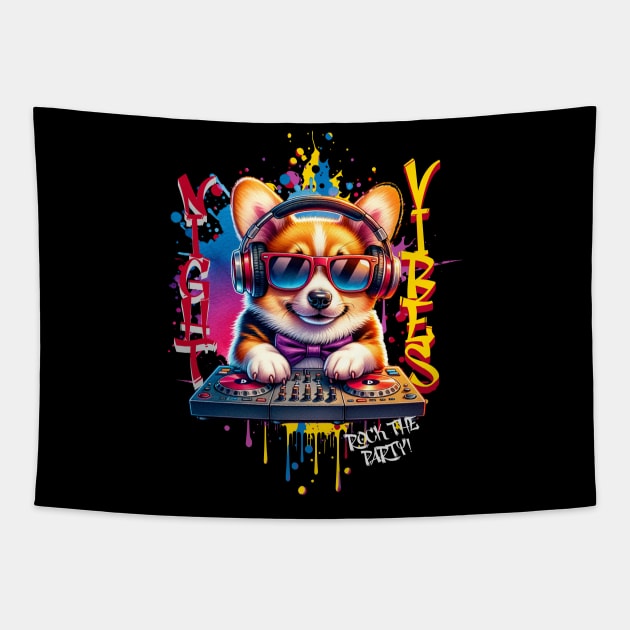 Night Vibes, Turn Down For What, Rock the Party, Music Tee Tapestry by CloudEagleson