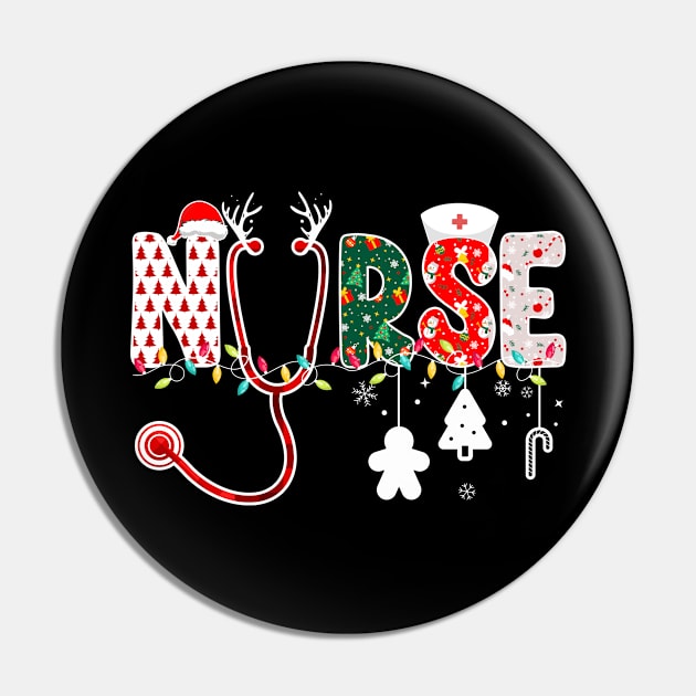 Nurse Christmas Stethoscope Nurses Xmas RN NICU ER Nursing Pin by adil shop