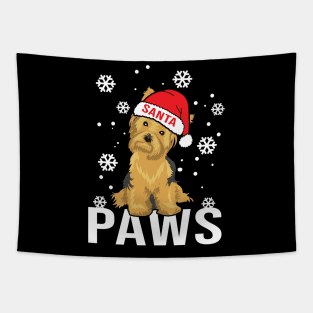 Yorkshire Terrier Santa Paws Xmas Gift For Dog Lover Tapestry