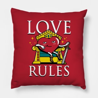 Funny Cute Valentine Heart Love King Love Quote Funny Meme Pillow