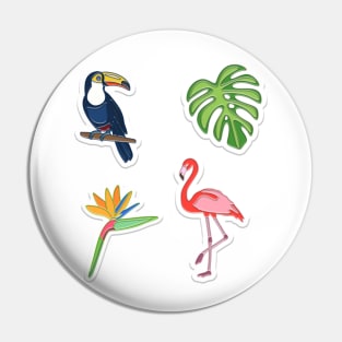 Birds & Plants Pin