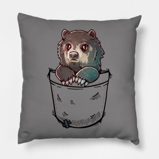 Pocket Cute Andean Bear Wildlife Pillow