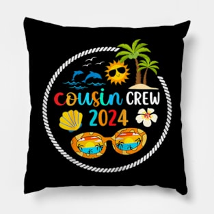 2024 Cousin Crew Summer Vacation Beach Family Trips Matching Pillow