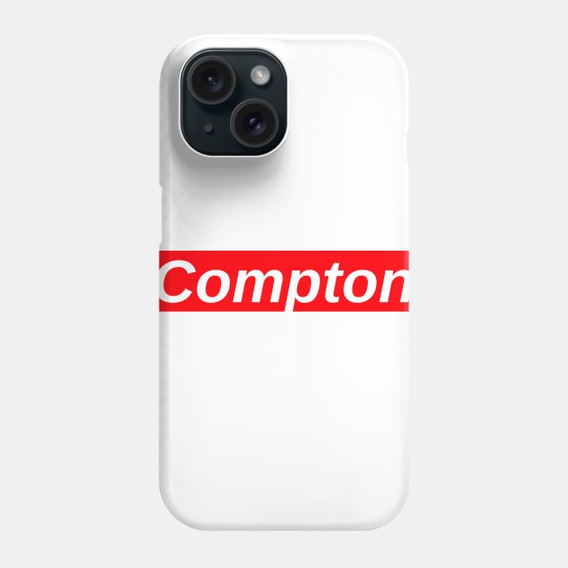 Compton // Red Box Logo Phone Case by FlexxxApparel