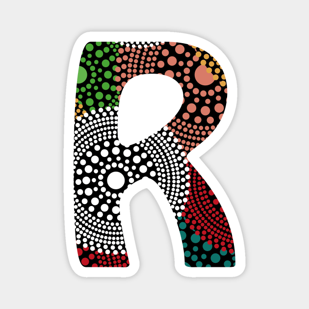 R Aboriginal Art Magnet by Food in a Can