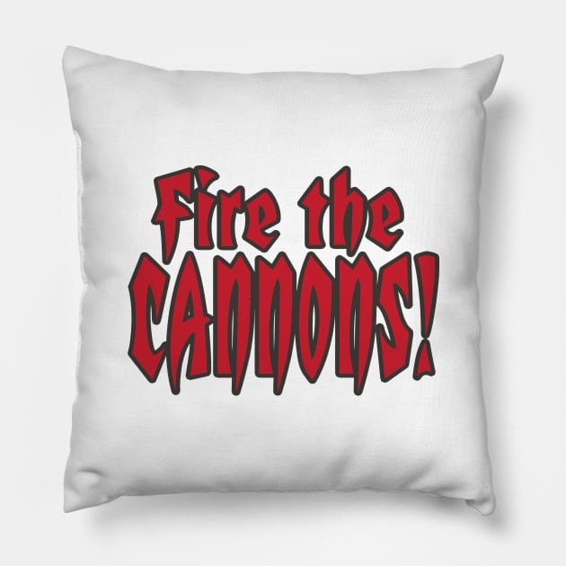 Tampa LYFE Fire the Cannons Touchdown Celebration! Pillow by pralonhitam