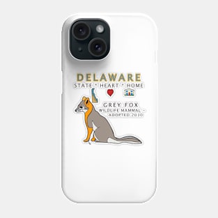 Delaware - Gray Fox - State, Heart, Home - state symbols Phone Case