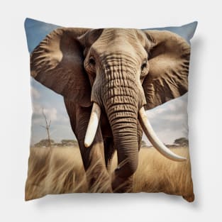 Elephant Animal Nature Majestic Wild Pillow