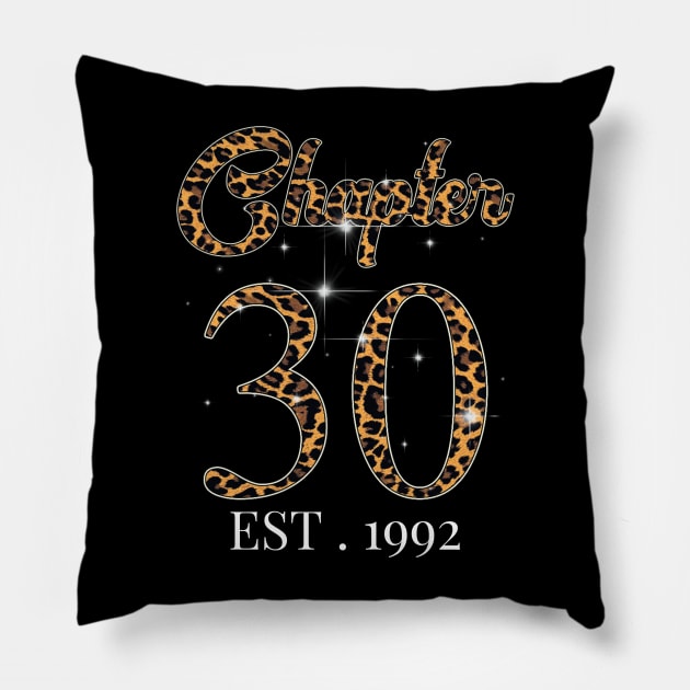 Chapter 30 Est. 1992 leopard Pattern Pillow by JustBeSatisfied