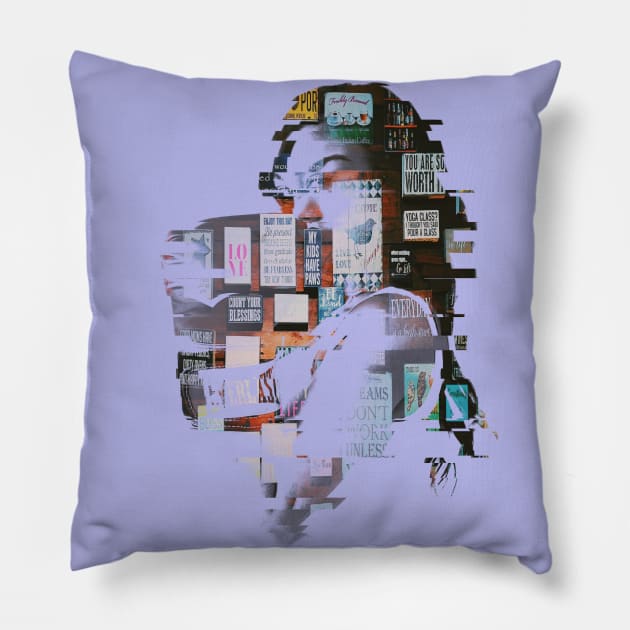 Boxing gloves and beautiful woman Pillow by ZerkanYolo