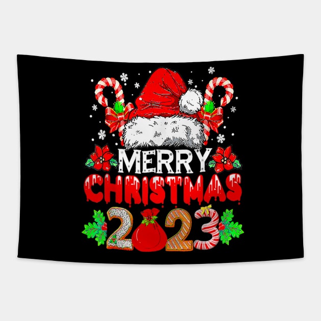 Family Christmas 2023 Matching Squad Santa Elf Tapestry by rhazi mode plagget